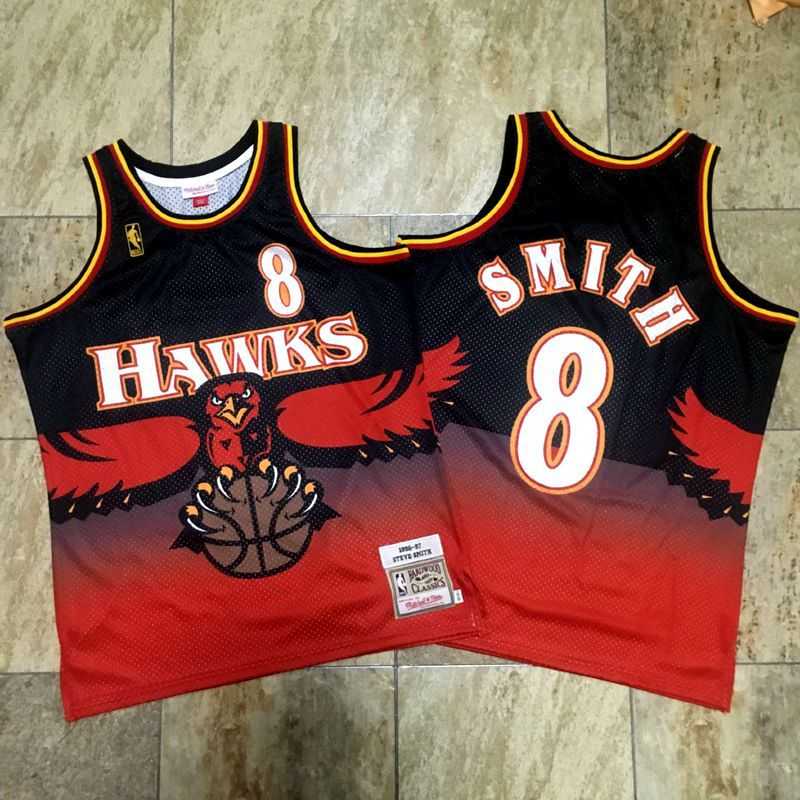 Hawks 8 Steve Smith Red 1996-97 Hardwood Classics Jersey Mixiu,We sell and wholesale Hawks 8 Steve Smith Red 1996-97 Hardwood Classics Jersey Mixiu on line form chian!
